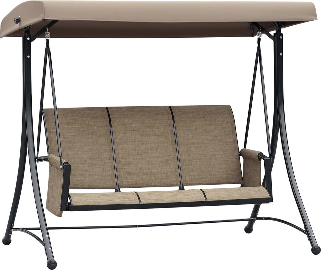 Outsunny Hollywoodschaukel mit Seitentasche, 3-Sitzer Produktbild 