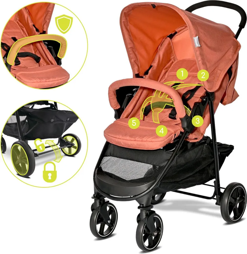 Poussette Landau Lorelli Rom Ingwer - Système de Transport Bébé Complet - 3
