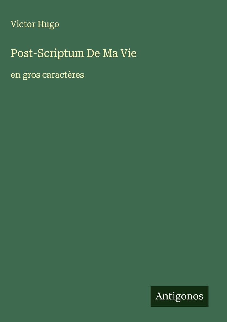 Post-Scriptum De Ma Vie