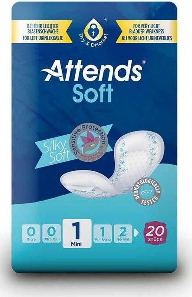 Attends Soft 1 Mini - 12 paquets de 20 protections Image du produit 