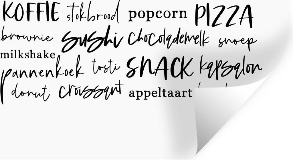 MuchoWow Wandtattoo Wandsticker Wandaufkleber Küche - Lebensmittel 120x80 cm Selbstklebend und Repositionierbar - Selbstklebend - Fototapeten
