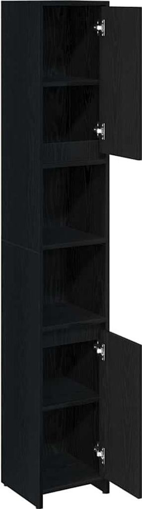 "2026 Aktion"Badkommode Modernes Design - Badezimmerschrank Badmöbel - Schwarz Eichen-Optik 30x30x183,5 cm DEMöbel 5537970