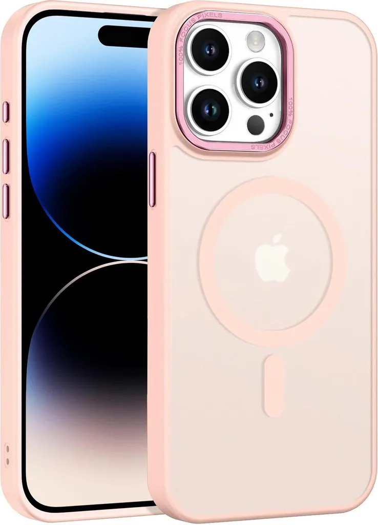 Custodia iPhone 14 Pro Max Protezione Fotocamera Metallo MagSafe