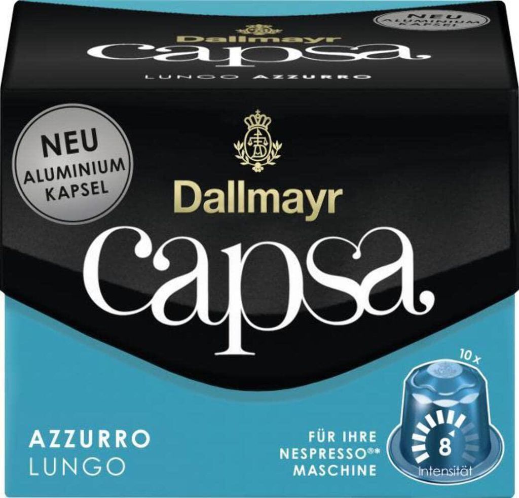 Dallmayr Capsa Lungo Azzurro | 10 cápsulas compatibles con Imagen del producto 