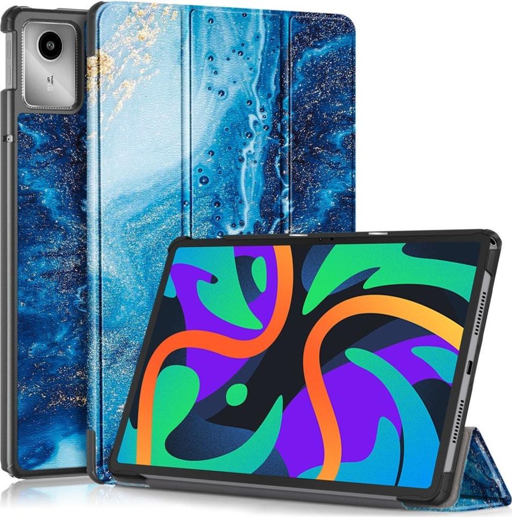 Lenovo Tab M11 Hülle - Tri-Fold Ständer Klapphülle mit Schlaf/Wach-Funktion - Ocean