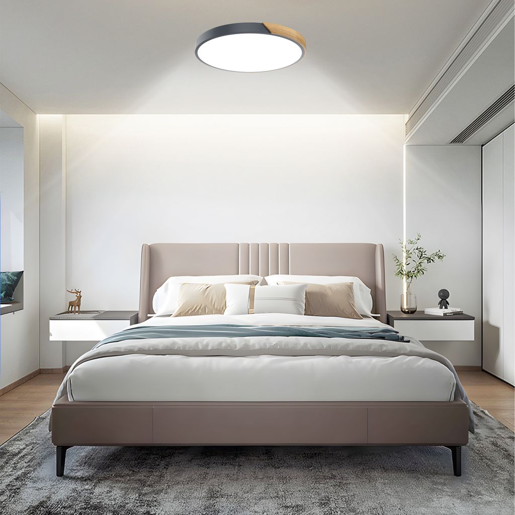 XMTECH Moderní dřevěné stropní LED svítidlo Ø40 cm, 60 W, Obrázek produktu 