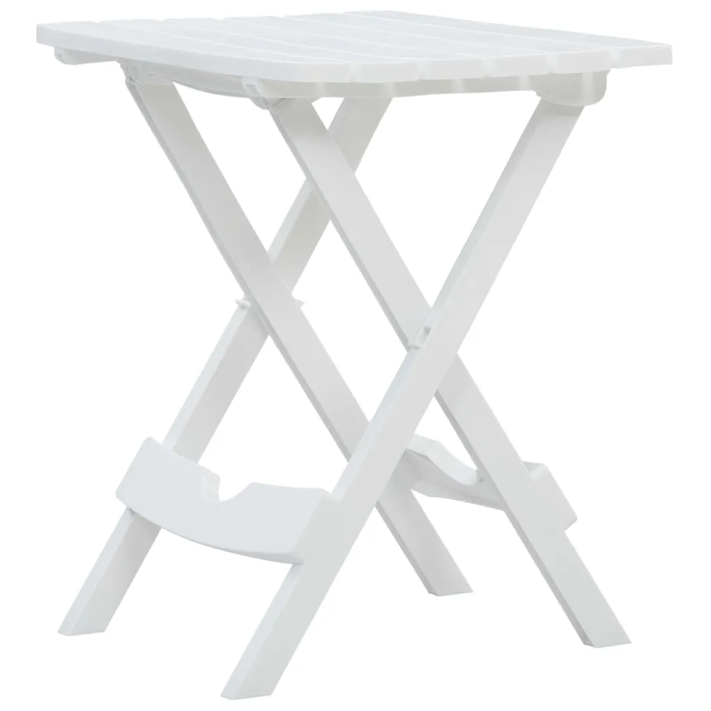 Tavolino Pieghevole vidaXL 44,5x38,5x50 cm Bianco - Resistente