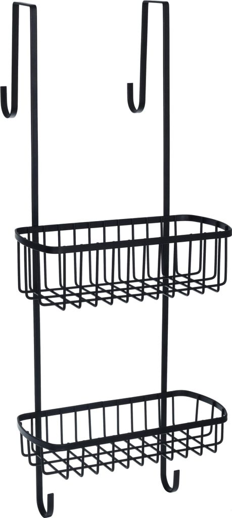 Duschkorb Schwarz zum Aufhängen Duschregal Duschablage 22x53x18 cm