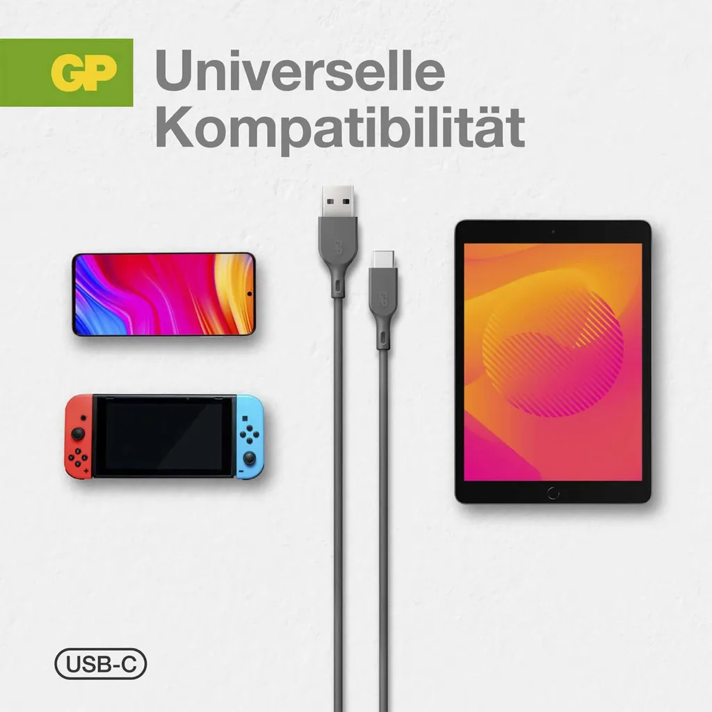 Câble de charge et synchronisation USB-C GP 1m noir haute performance - 9