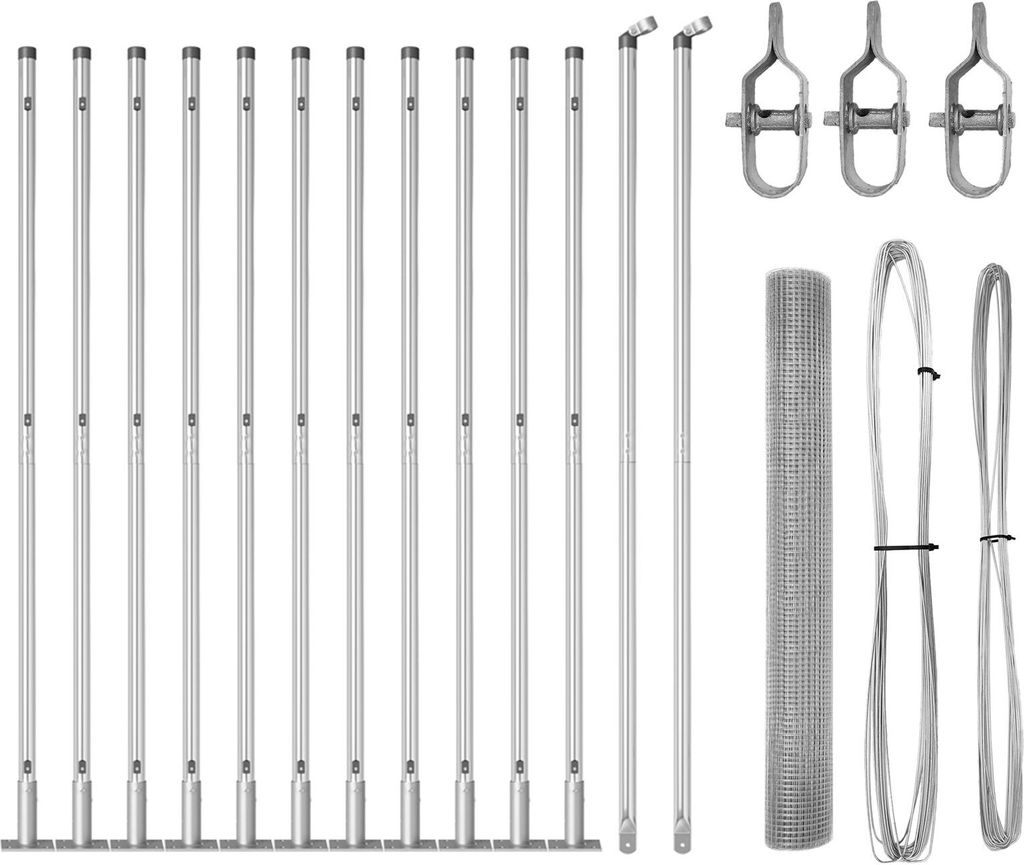 Möbel Zaunpfosten-Set 2 Stück Verzinkter Stahl 25 x 1 m Langlebig - Metallzäune 3352318