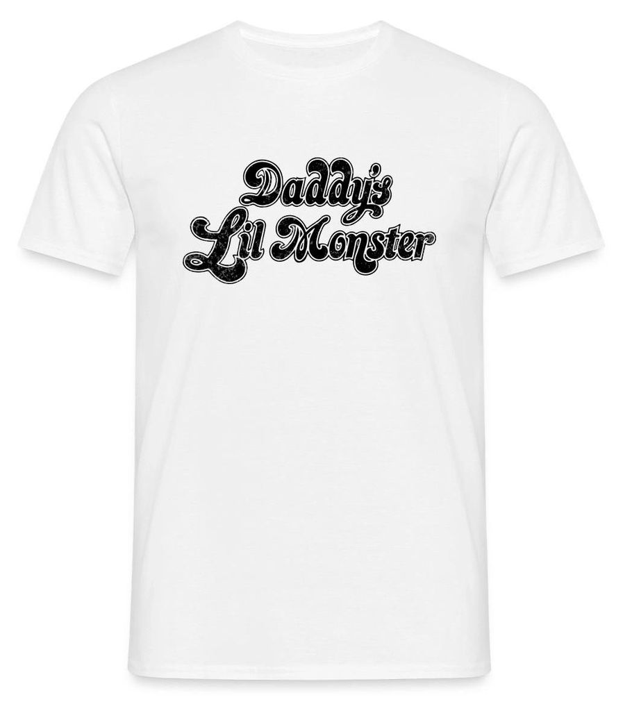 Spreadshirt Harley Quinn Daddy's Lil Monster Männer T-Shirt, XL, Weiß