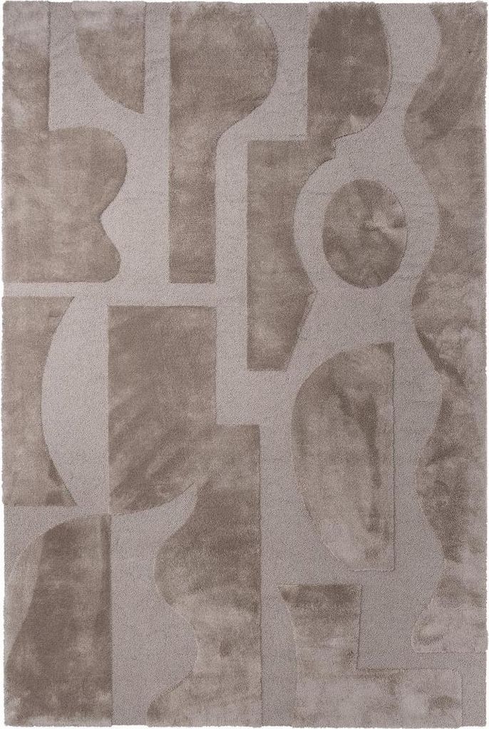 Getufteter Wohn- und Schlafzimmerteppich aus Wolle mit geometrischem Muster MURAL