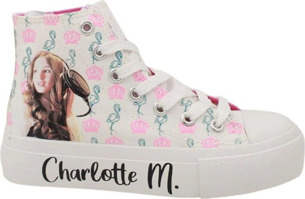 Charlotte M Weiße High-Top-Sneaker Größe 28