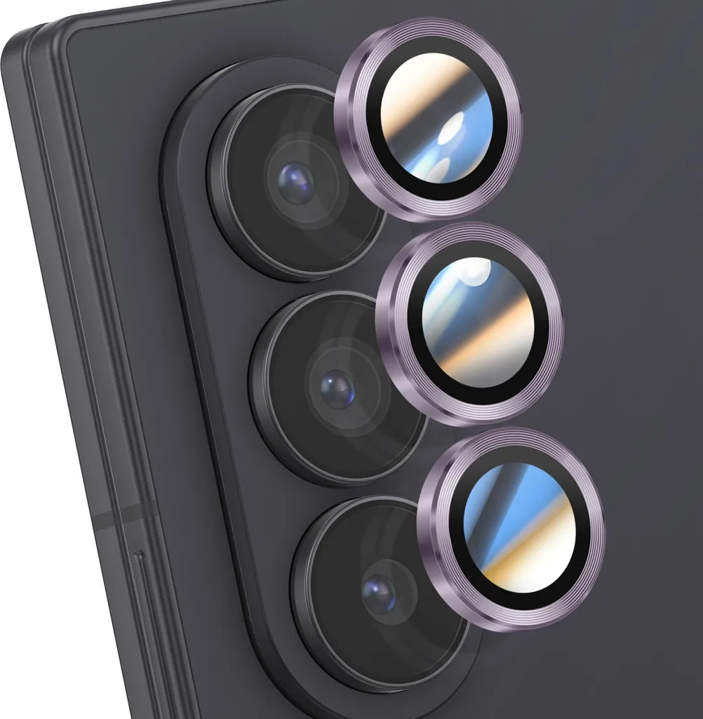 Enkay Vetro Fotocamera Galaxy Z Fold 7 Viola - Protezione Tripla Lente
