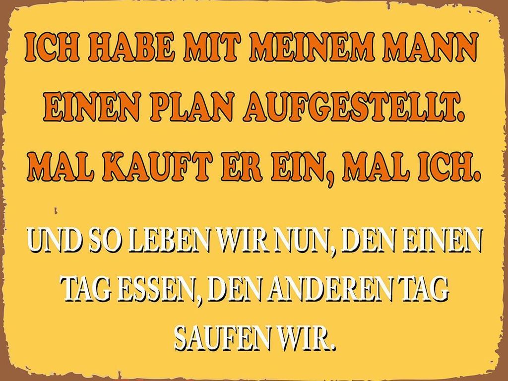vianmo Holzschild 30x40 cm ich habe mit meinem Mann Plan