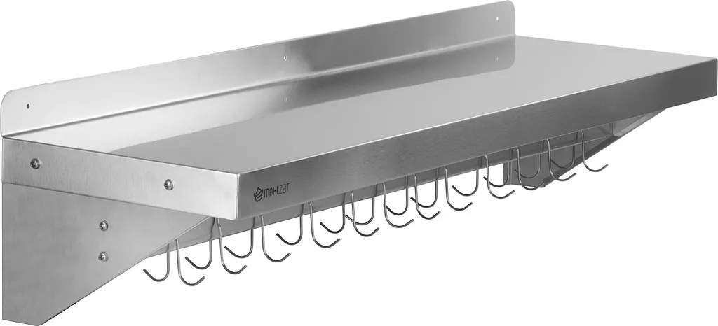 Étagère murale en acier inoxydable 120x30 cm pour éviter le désordre