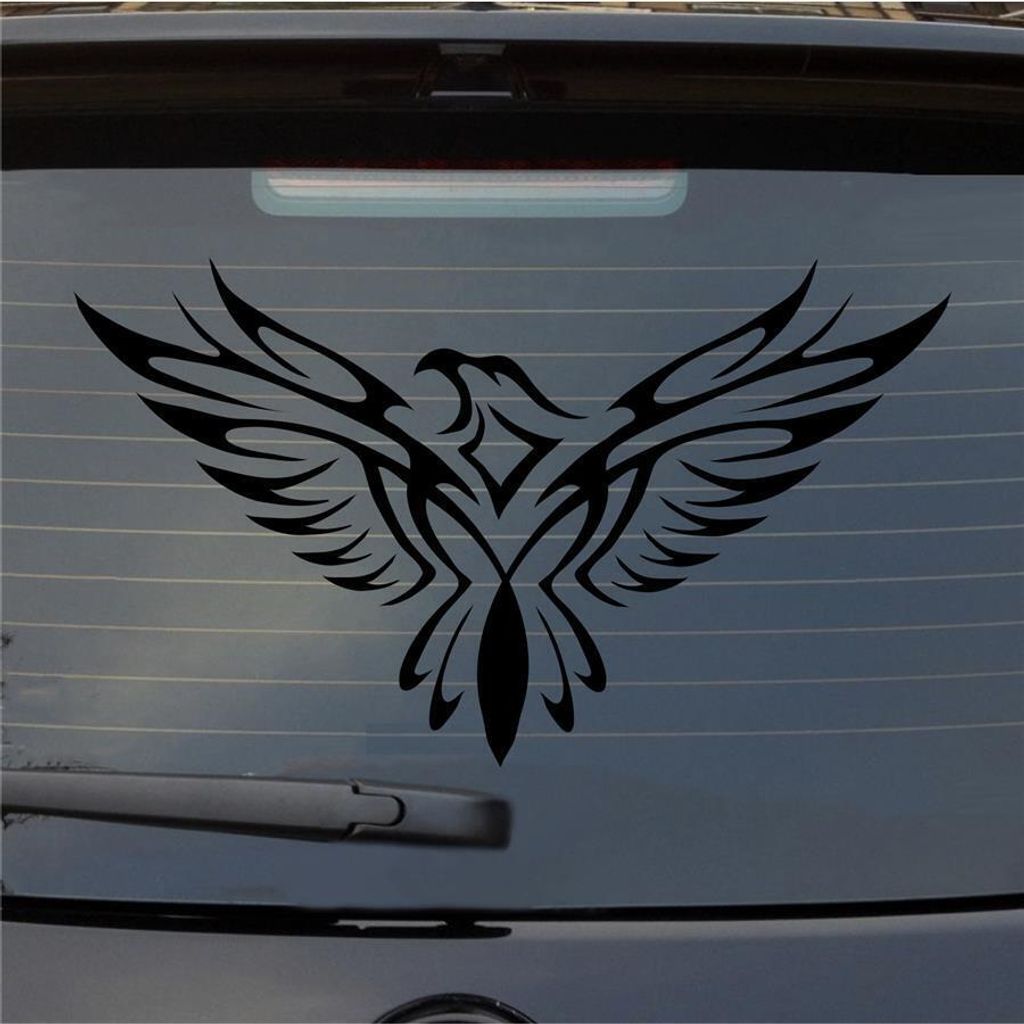 Heckscheibenaufkleber Adler Tribal Eagle Tattoo Vogel KFZ Produktbild 