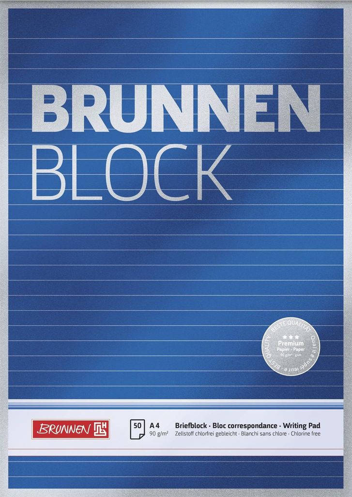 BRUNNEN 1052827 Briefblock Premium "BRUNNEN-Block" A4 Obrázok produktu 
