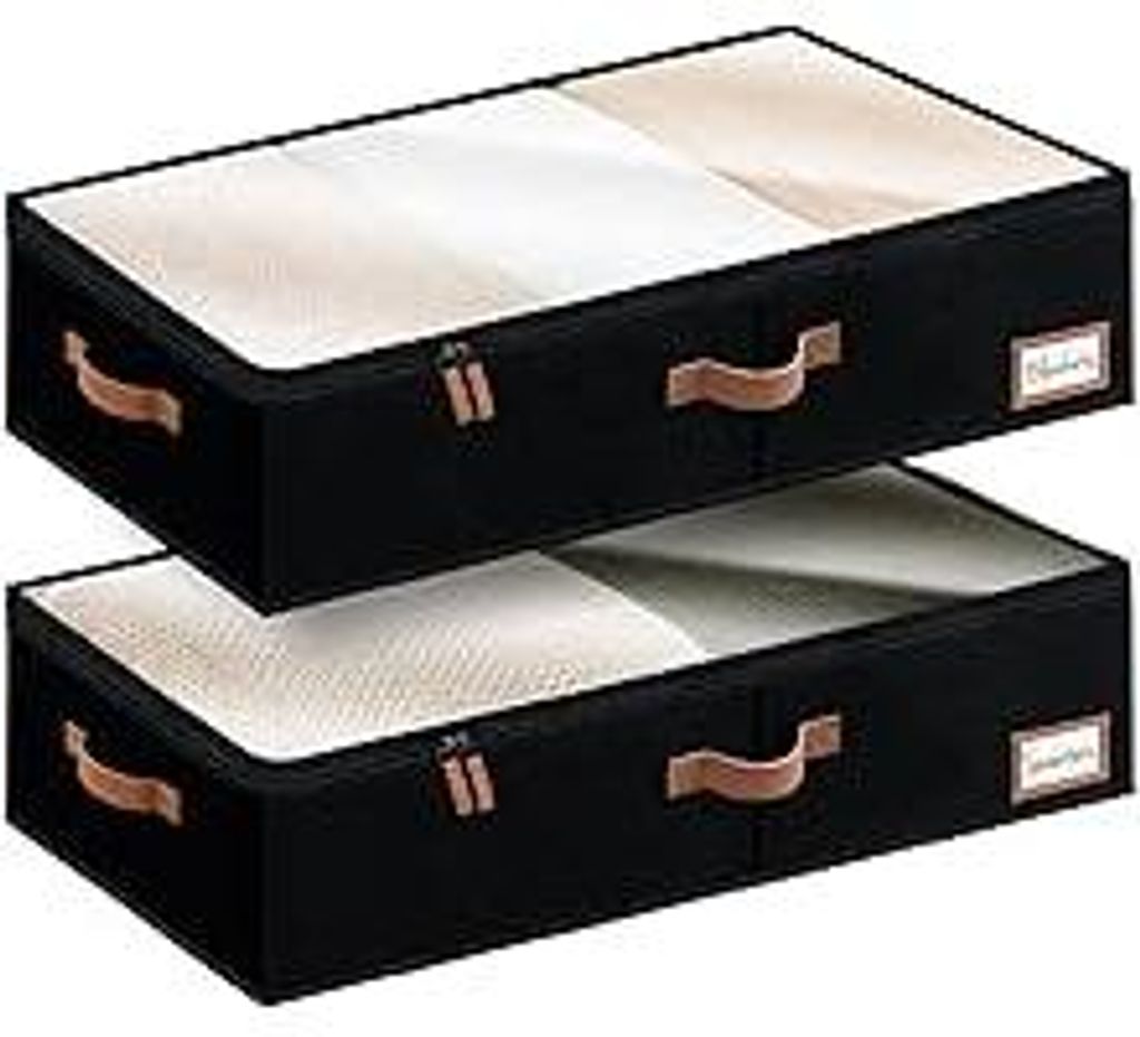 Unterbett Aufbewahrungsbox, gro?e Unterbett Aufbewahrung mit Rei?verschlš¹ssen, Premium Bettkasten Aufbewahrung, Unterbettkommode fš¹r Kleidung...