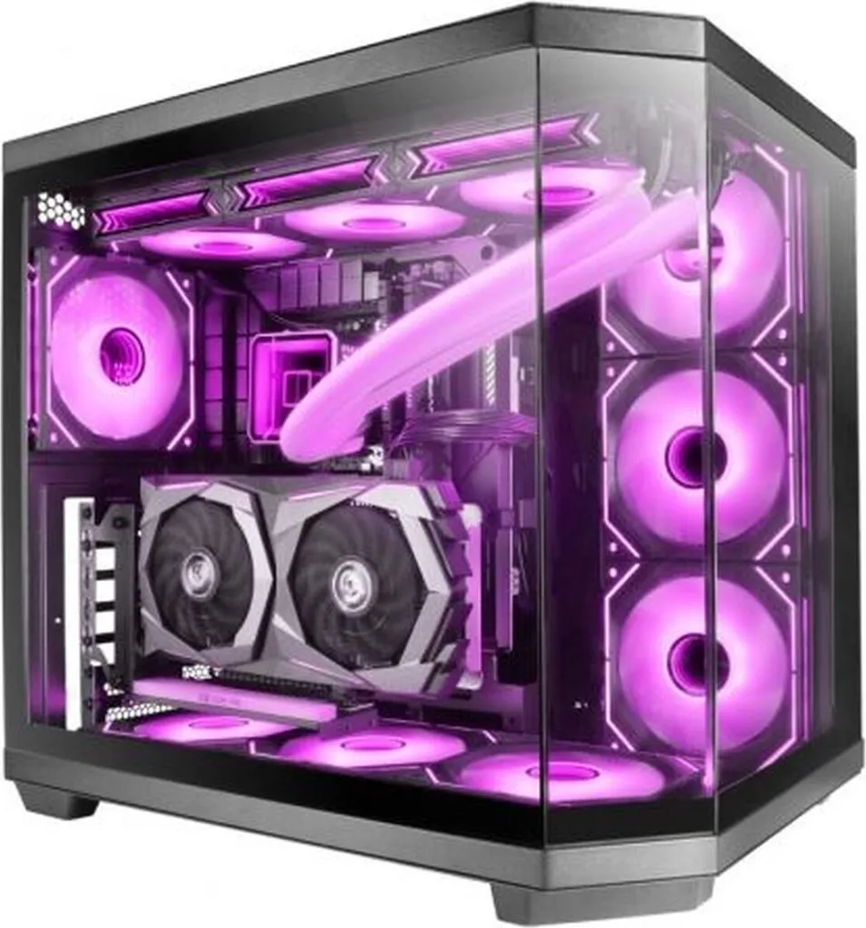 Mars Gaming MC-3TCORE Nero - Case PC ATX Panorama Triplo Vetro Temperato