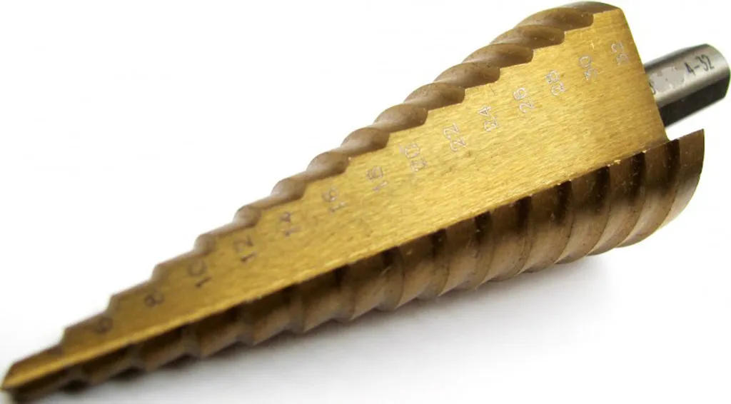 Fresa a Gradini HSS-TiN 4-32mm Gr 3 per Acciaio Inossidabile e Metalli