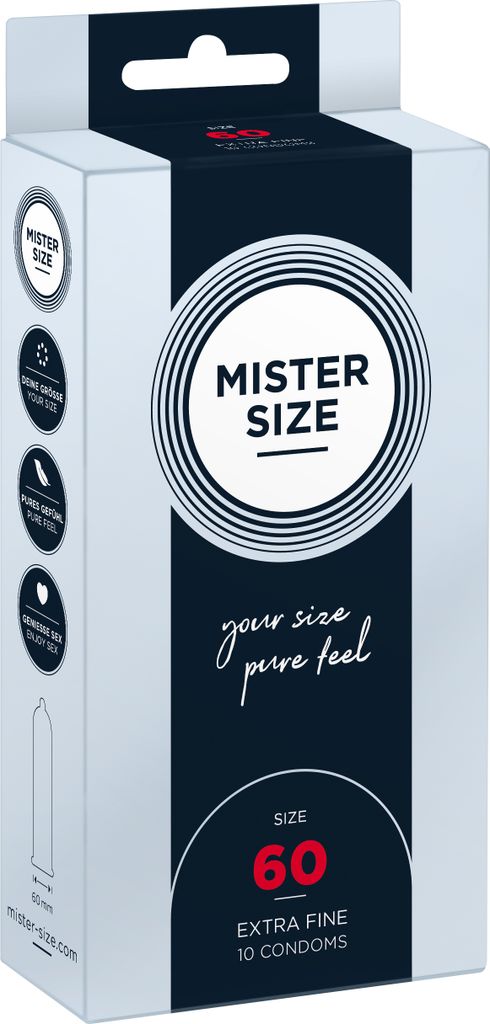 10er Mister Size Kondome 60mm - Gefühlsecht & Extra Feucht Produktbild 