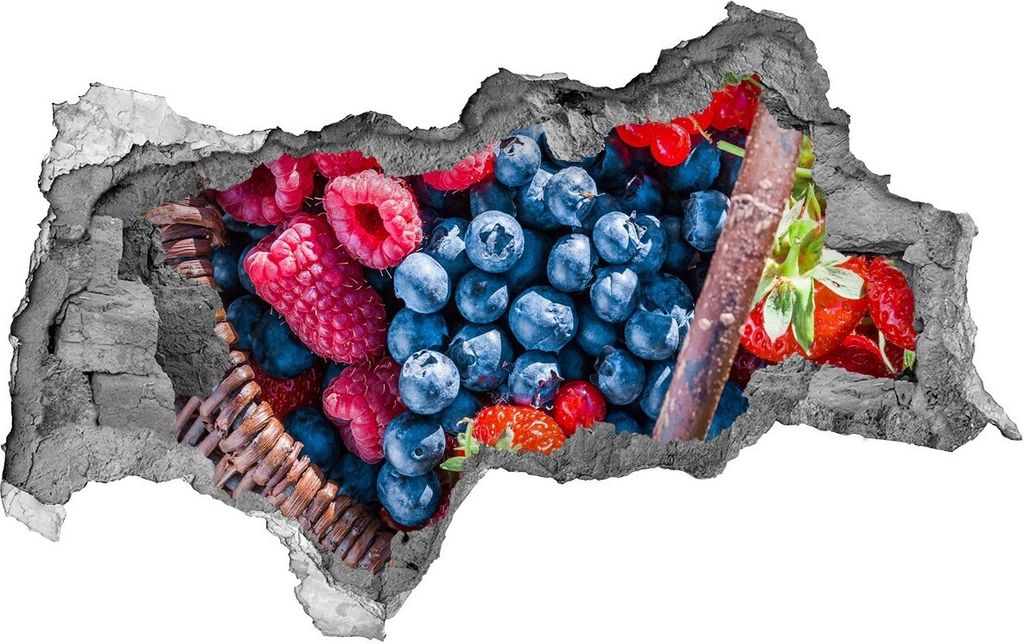 Selbstklebender Loch-3D-Aufkleber 95x73 cm Les Obstkorb Produktbild 