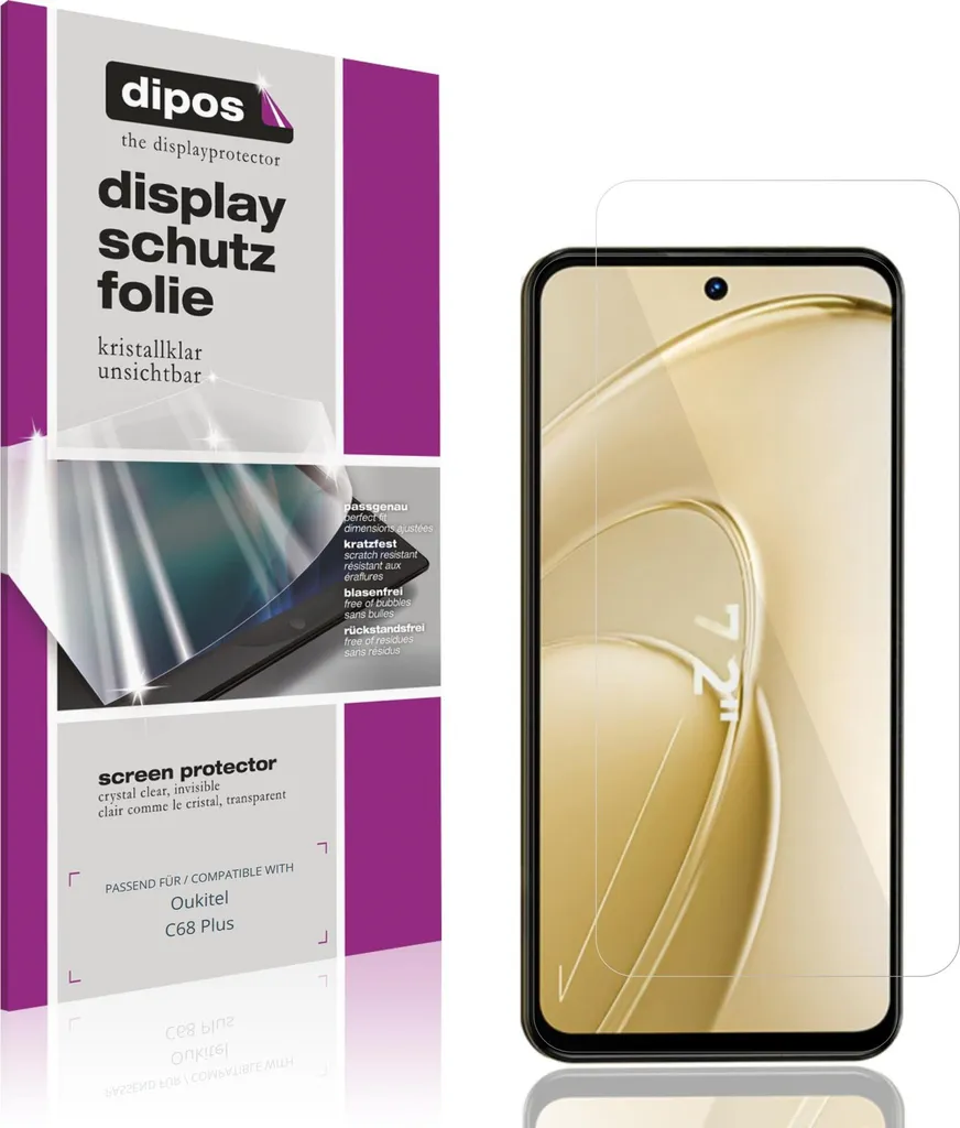 4x Pellicola Protettiva per Oukitel C68 Plus Protezione Schermo Claro Display dipos