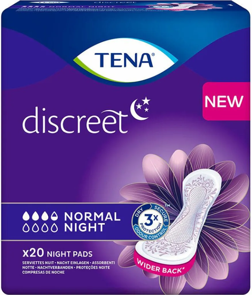 Tena Discreet assorbenti per incontinenza normale notte 6X20 pz