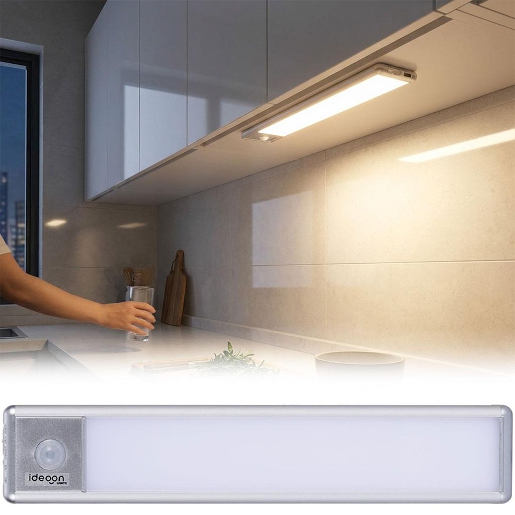 Flache Akku LED-Lichtleiste, 20,5cm mit Bewegungssensor: Produktbild 