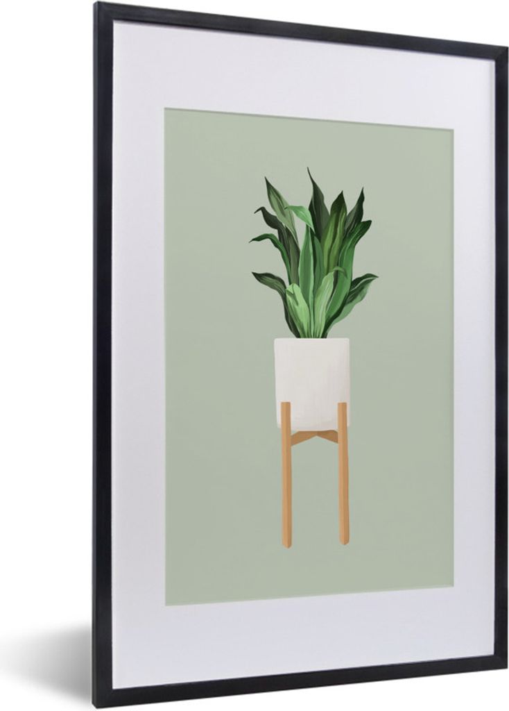 MuchoWow® MuchoWow® Gerahmtes Poster Pflanze - Blumentopf - Produktbild 