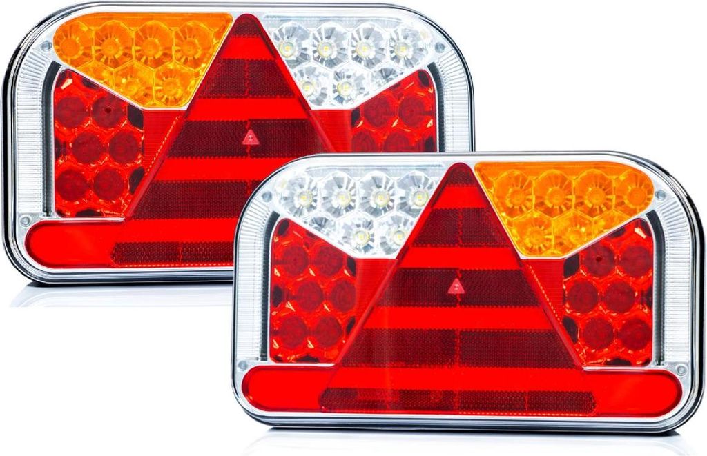 FRISTOM FT-170 LED Rückleuchten Set links und rechts 12 bis 36 V IP68 7 Funktionen 5-Pin Bajonett E9 EMV für Anhänger und Lkw