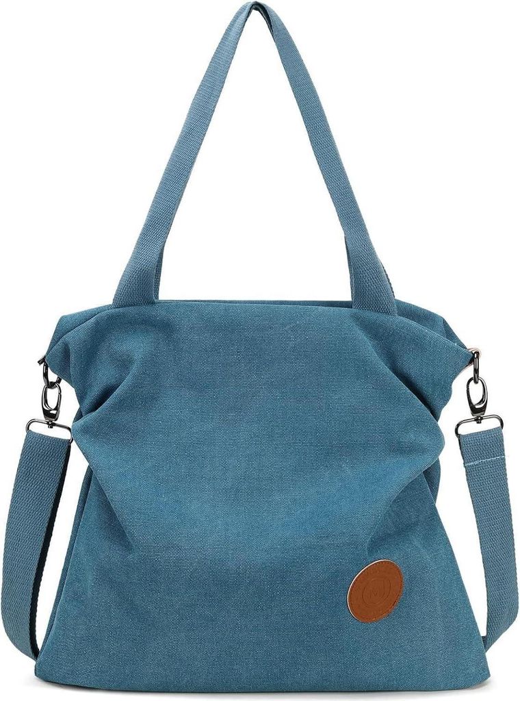 Handtasche Damen Canvas Umhängetasche Crossover Bag 41cm Produktbild 