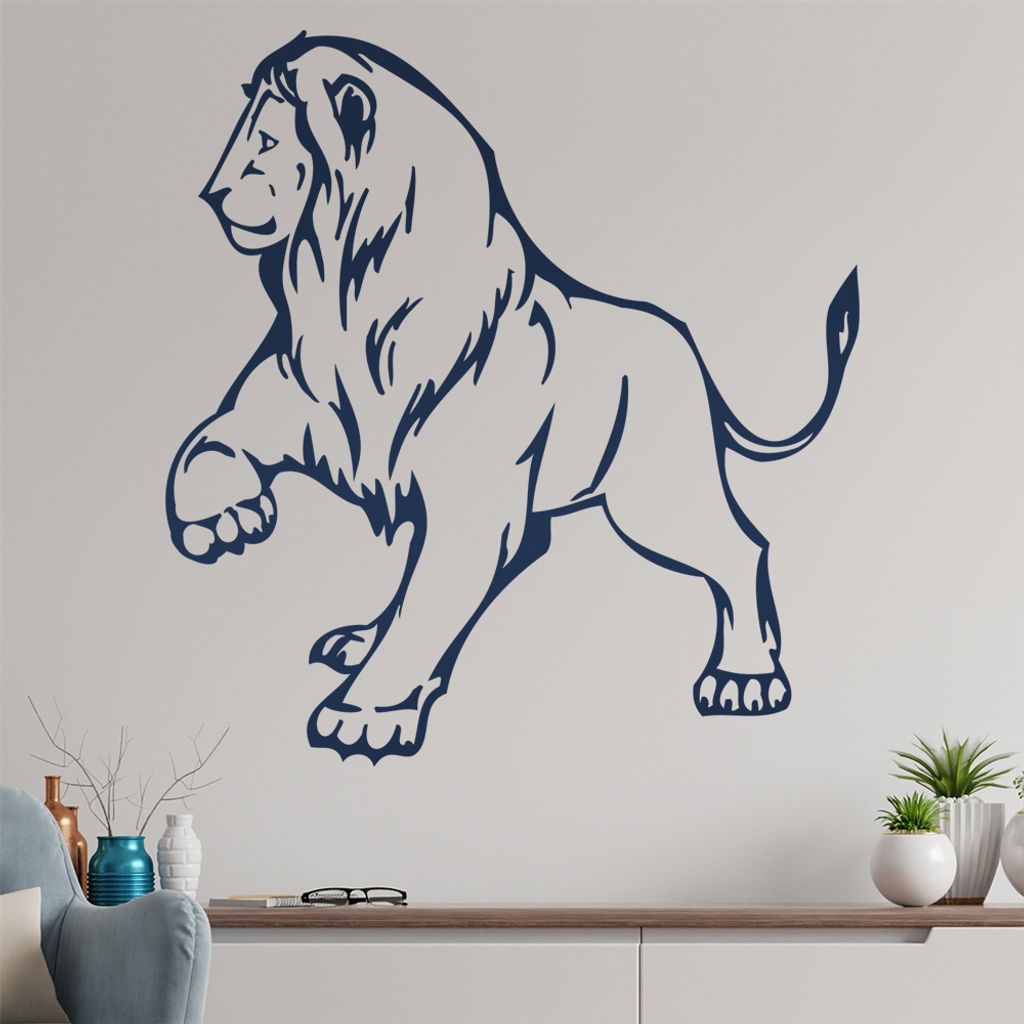 Löwe Wandtattoo in 6 Größen - Wandaufkleber Wall Sticker - Dekoration, Küche, Wohnzimmer, Schlafzimmer, Badezimmer