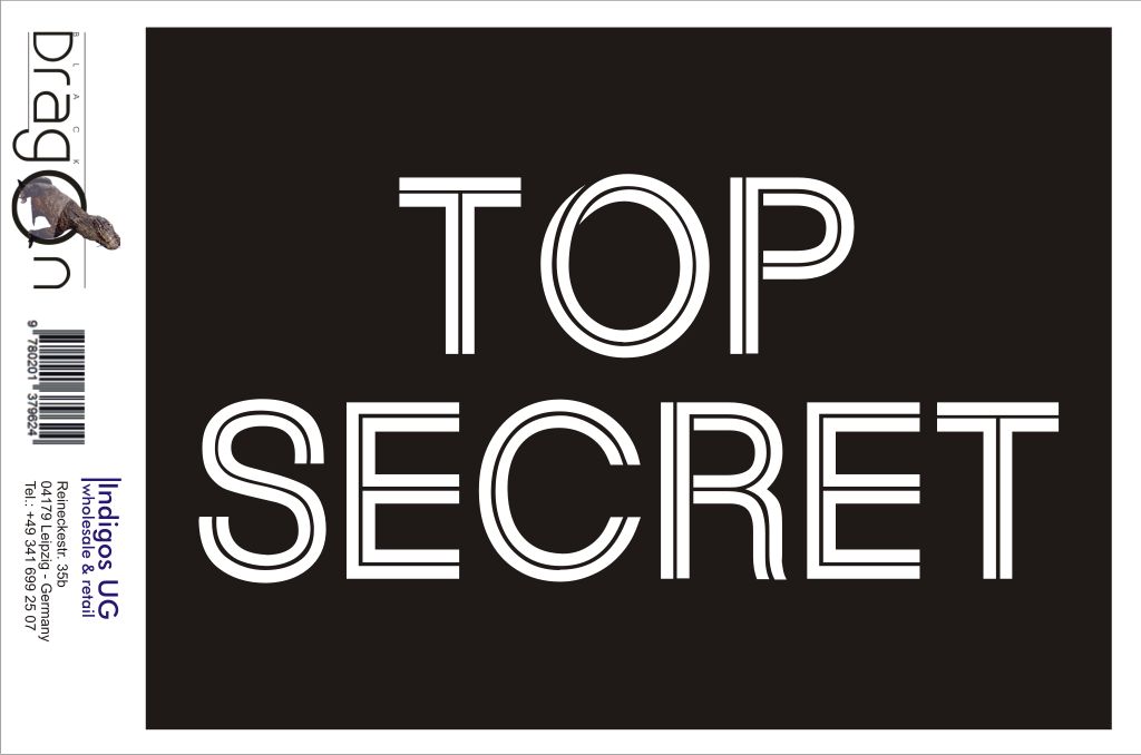 Aufkleber / Autoaufkleber - JDM / Die cut / Auto / OEM - Top Secret - 210x100 mm gold - Heckscheibe / Heckscheibenaufkleber