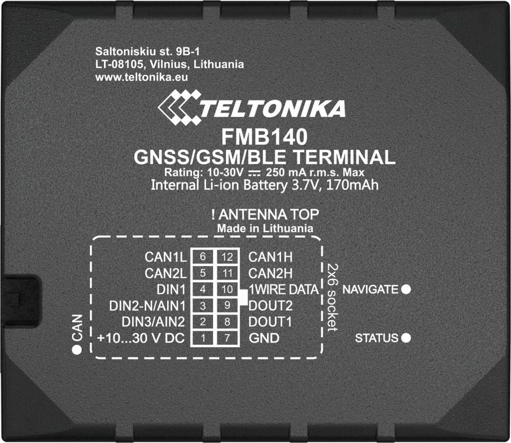Teltonika FMB140 Auto GPS-Tracker Schwarz