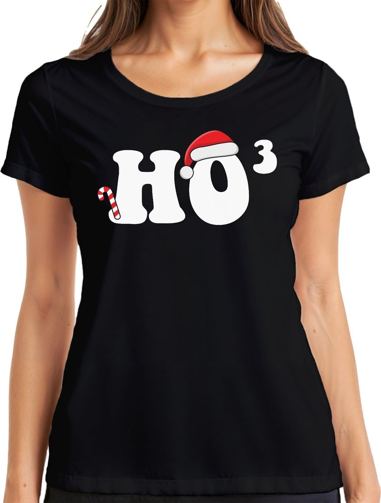 Ho Ho Ho Mathemathik Mathelehrer - Weihnachten Weihnachtsgeschenk Christmas Damen T-Shirt, Schwarz, XL