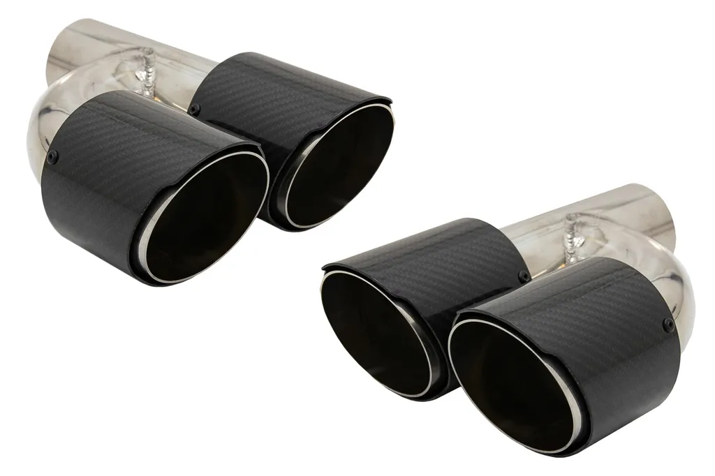 Sortie d'Échappement Universelle en Fibre de Carbone Entrée de 63 mm