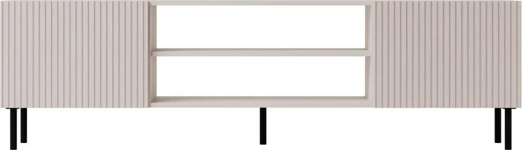Meuble TV Salon Écru 181 cm Timote : Idéal pour Grand Écran et Déco