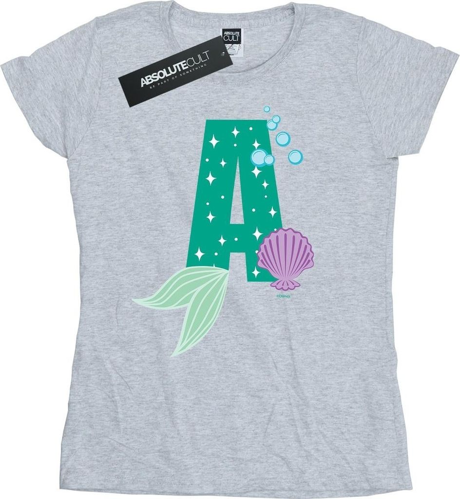 Disney - "Alphabet A Is For Ariel" T-Shirt für Damen BI36932 (M) (Grau)