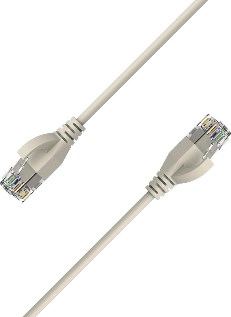 Elfcam - 20m Ethernet Kabel Cat 6A Ultra Slim 10Gbps 32AWG UTP OD2,8mm 500MHz, 10Gb Thin RJ45 Cat 6A Patch Cord für LAN, Router, Modem, Xb Laptop ...