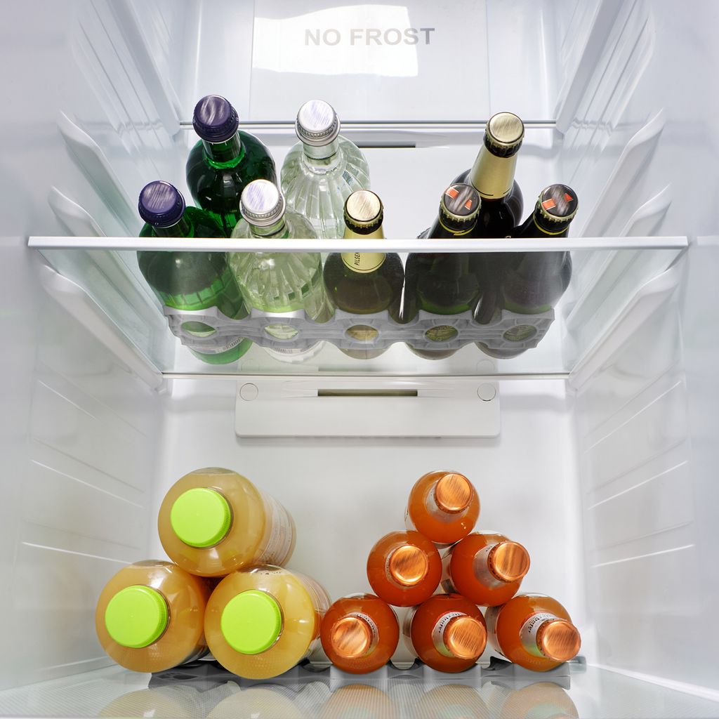 com-four® 3x Flaschenhalter Kühlschrank – Faltbare Silikon