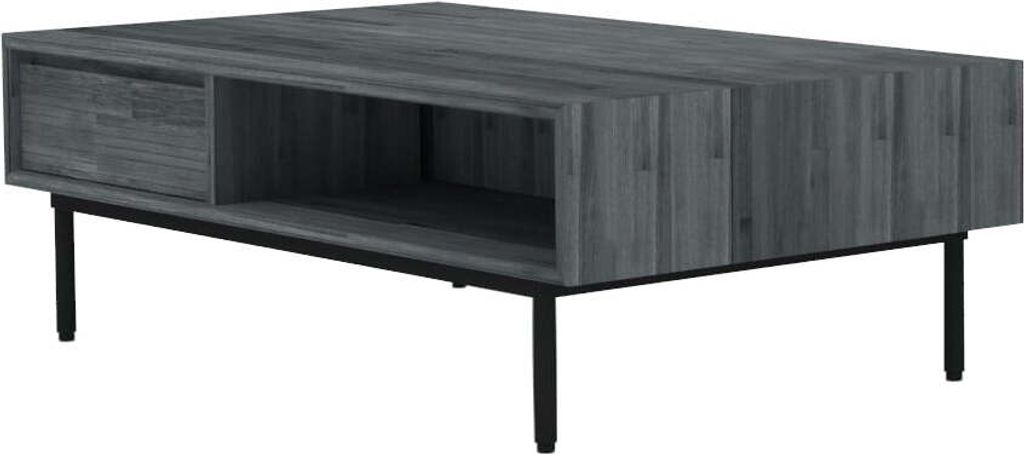 OXM Couchtische Capella Tundra grau / Schwarz 120 x 40 x 70 cm, hölzern