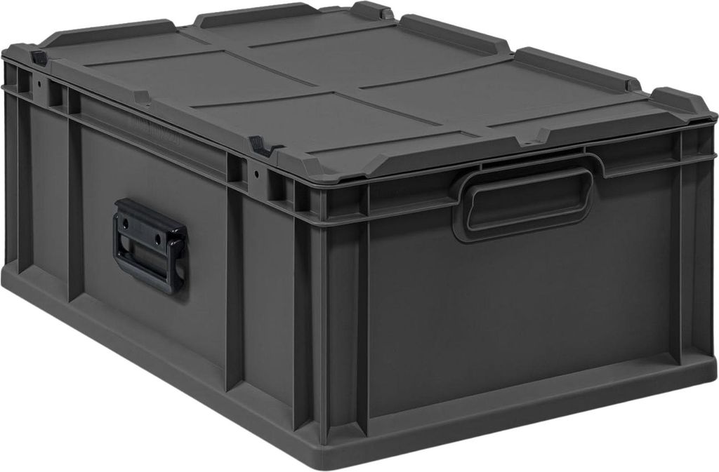 Eurobox NextGen Portable Germany | HxBxT 23,5x40x60cm | 44 Liter | Schwarz | Eurobehälter, Transportbox, Transportbehälter, Stapelbehälter