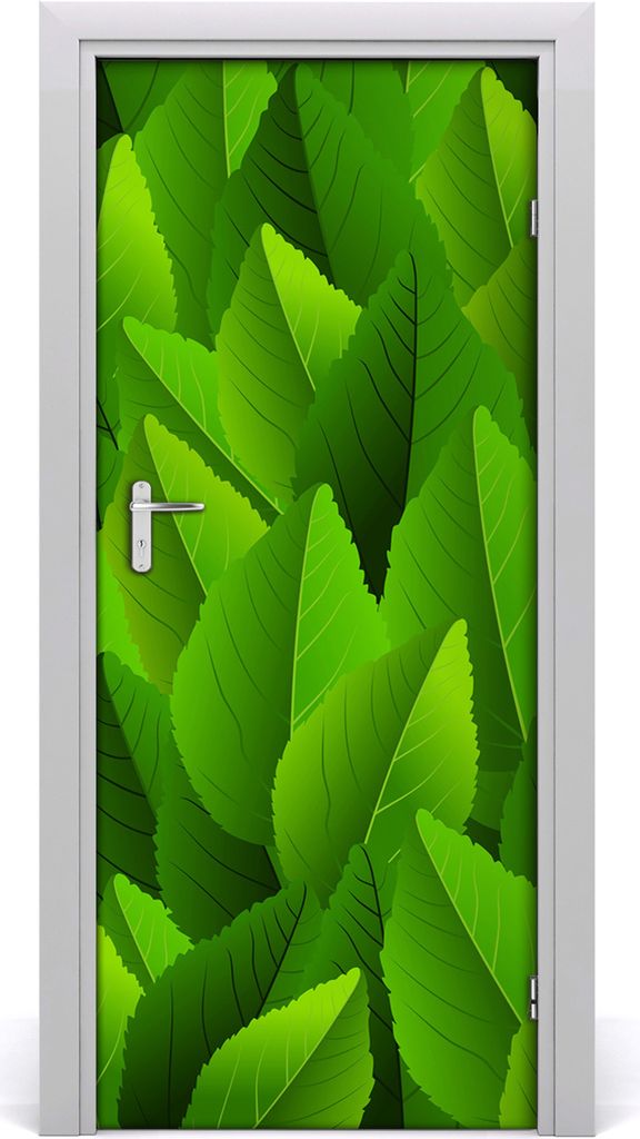 Tulup Türaufkleber 85x205 cm Dekorative Aufkleber Selbstklebend Wasserdichte Tapete Abnehmbar Schlafzimmer Wohnzimmer Wohnkultur - grüne Blätter