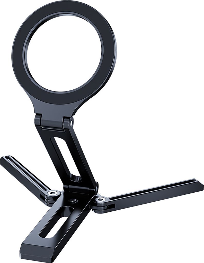 Magnetischer Telefonständer, Schreibtischhalter aus Aluminiumlegierung für Handy-Videoaufnahmen, Reisen, tragbares, faltbares Stativ, verstellbar...