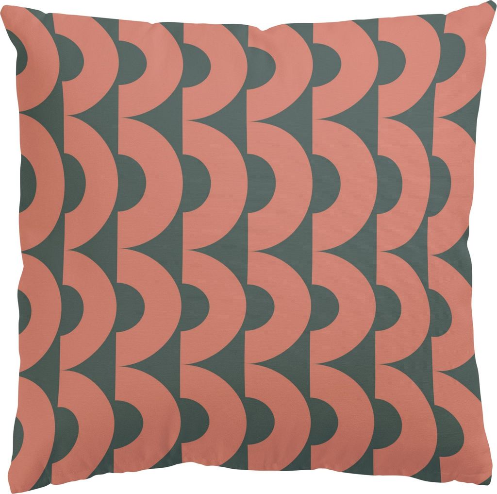 Dekokissen Muster draußen / Outdoor Zierkissen waschbar Geometrisch blau Abstrakt Sofakissen ohne Füllung