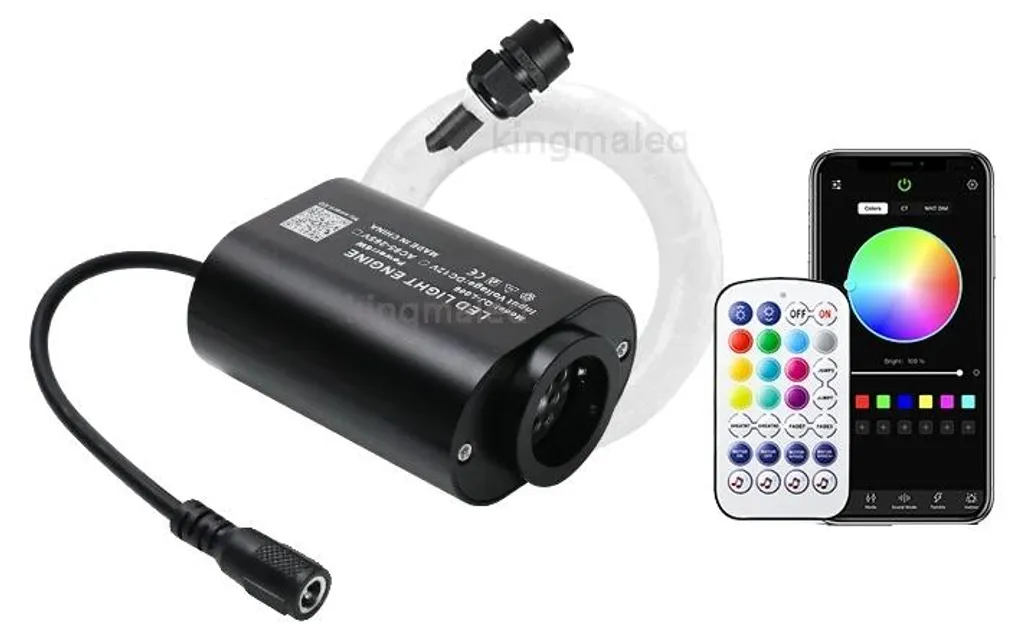 Fibre Optique Scintillante 550 Brins 4m - Double Contrôle App et Distance