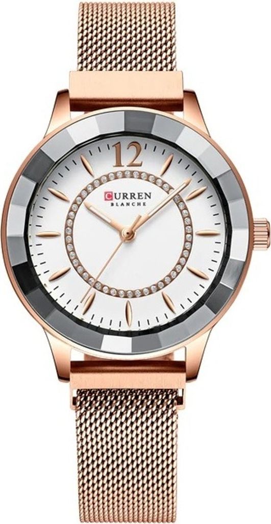 CURREN Damenuhr - Elegante magnetische Uhr in Gold/Rosa KP6188