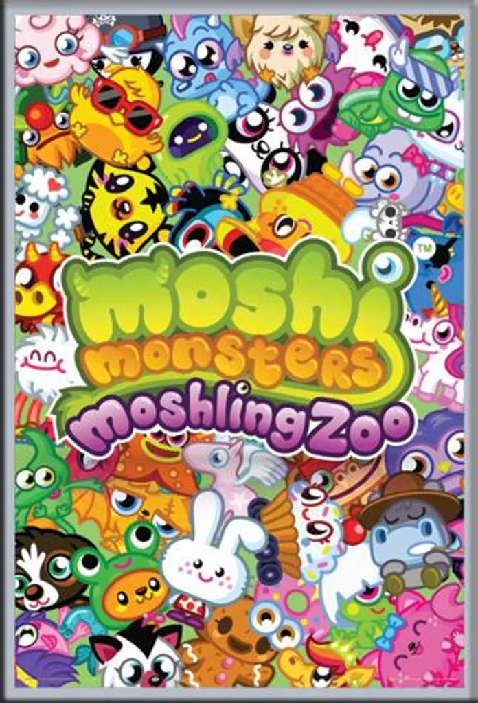 Moshi Monsters Moshlings Zoo Poster Originale + Cornice Shinsuke Argento